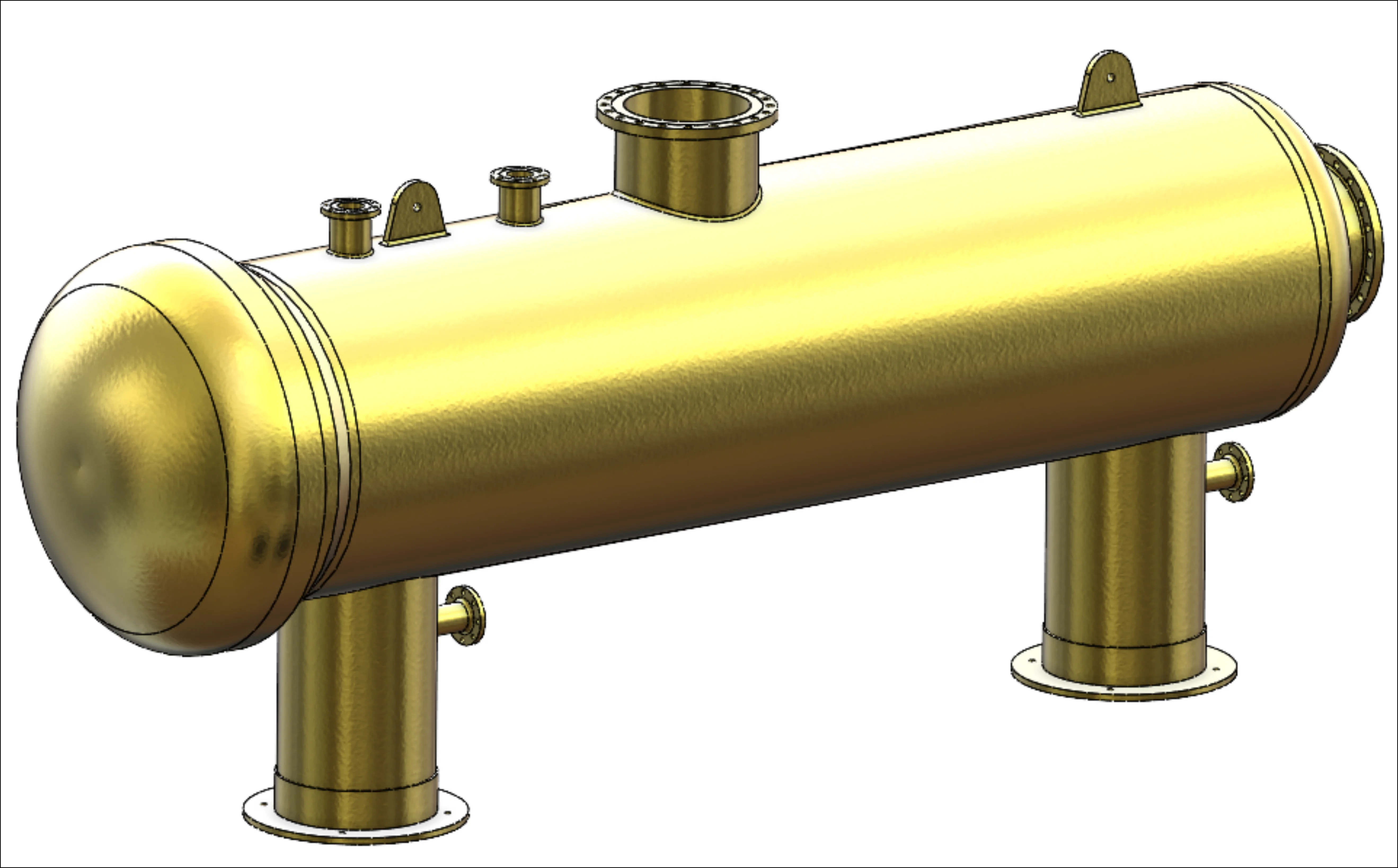 Modelagem 3D de vaso de pressão